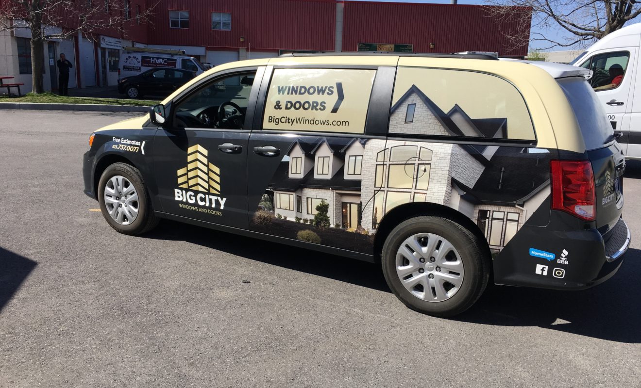 Big City Windows and doors caravan wrap 1