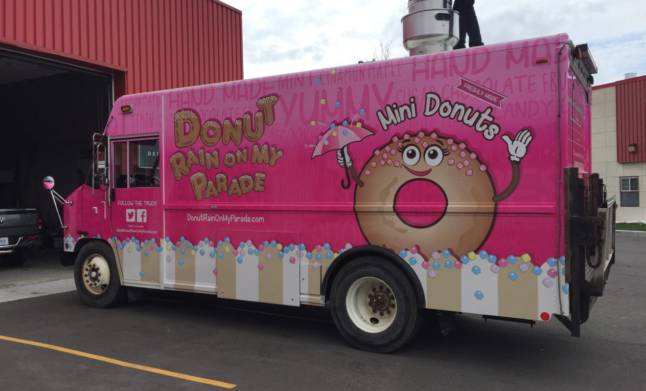 Donut rain food truck wrap 4.