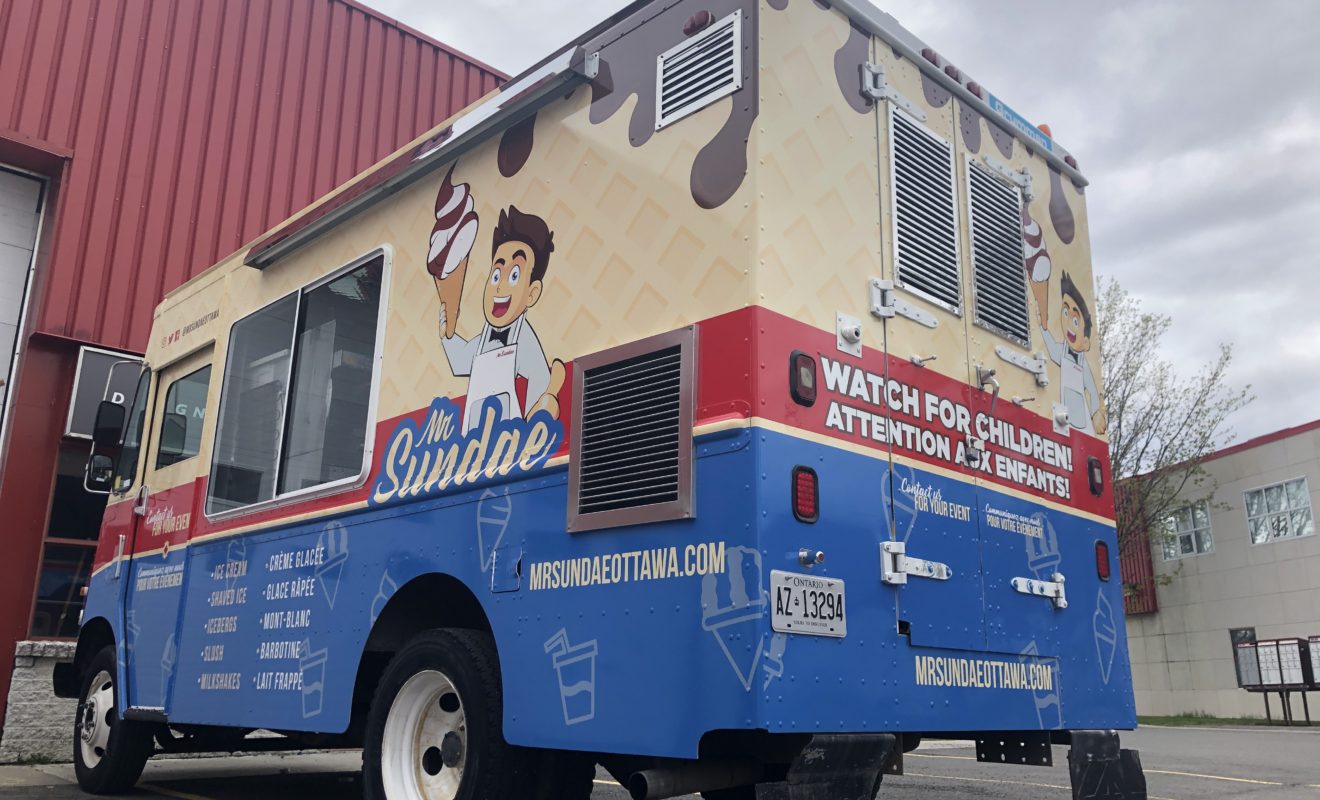 Mr Sundae ice cream truck wrap 1