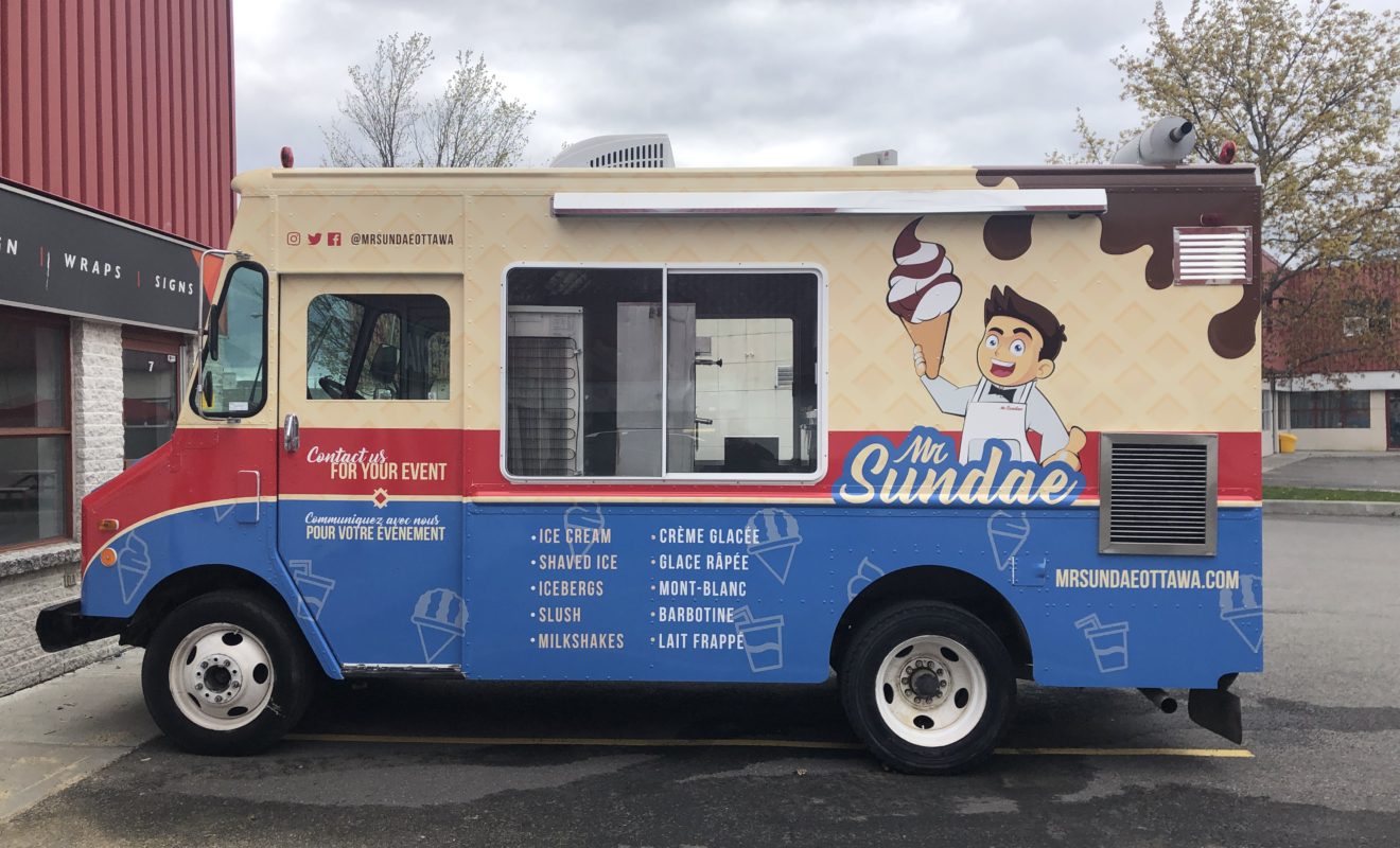 Mr Sundae ice cream truck wrap 2