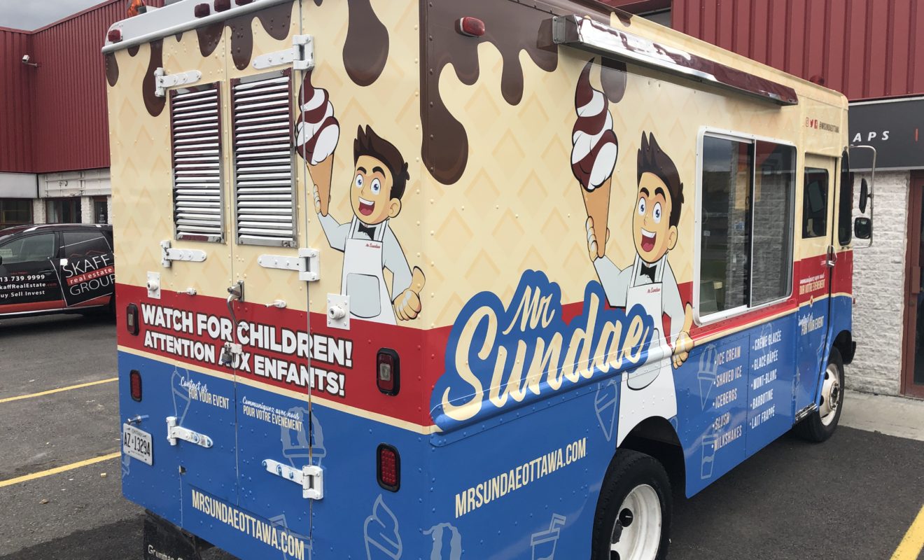 Mr Sundae ice cream truck wrap 7