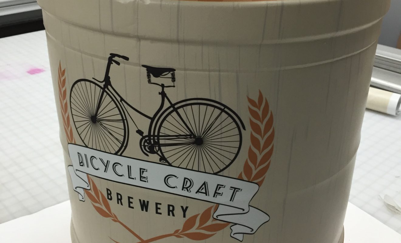 beer keg wraps bicycle brewery