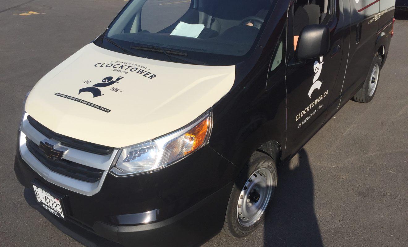 clocktower brew pub nissan van wrap 2