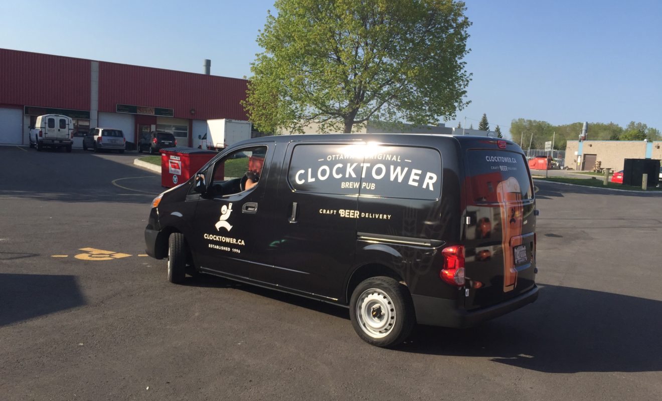 clocktower brew pub nissan van wrap 3