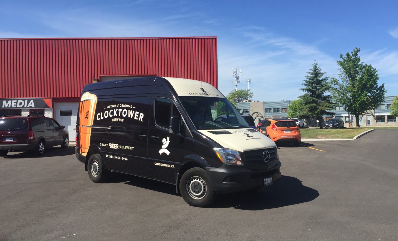clocktower brew pub nissan van wrap 5