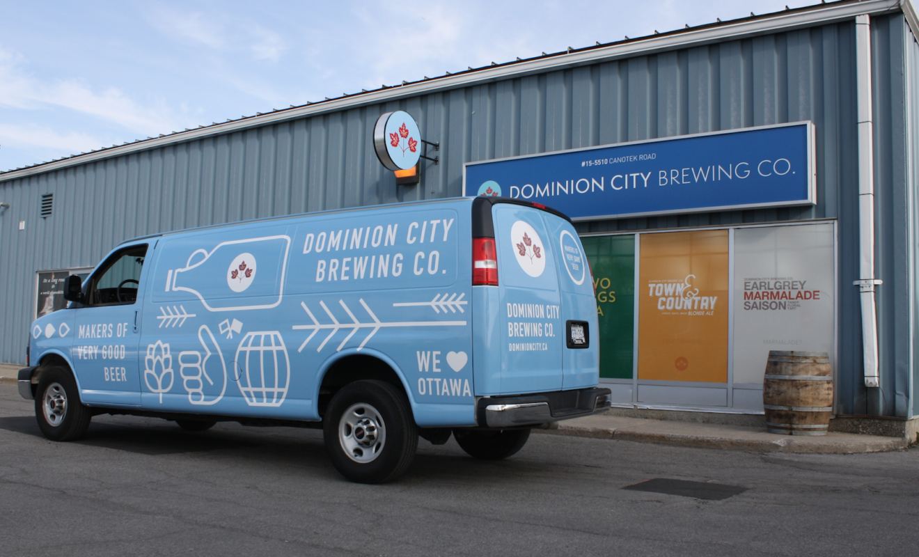 dominion city brewing van wrap 3