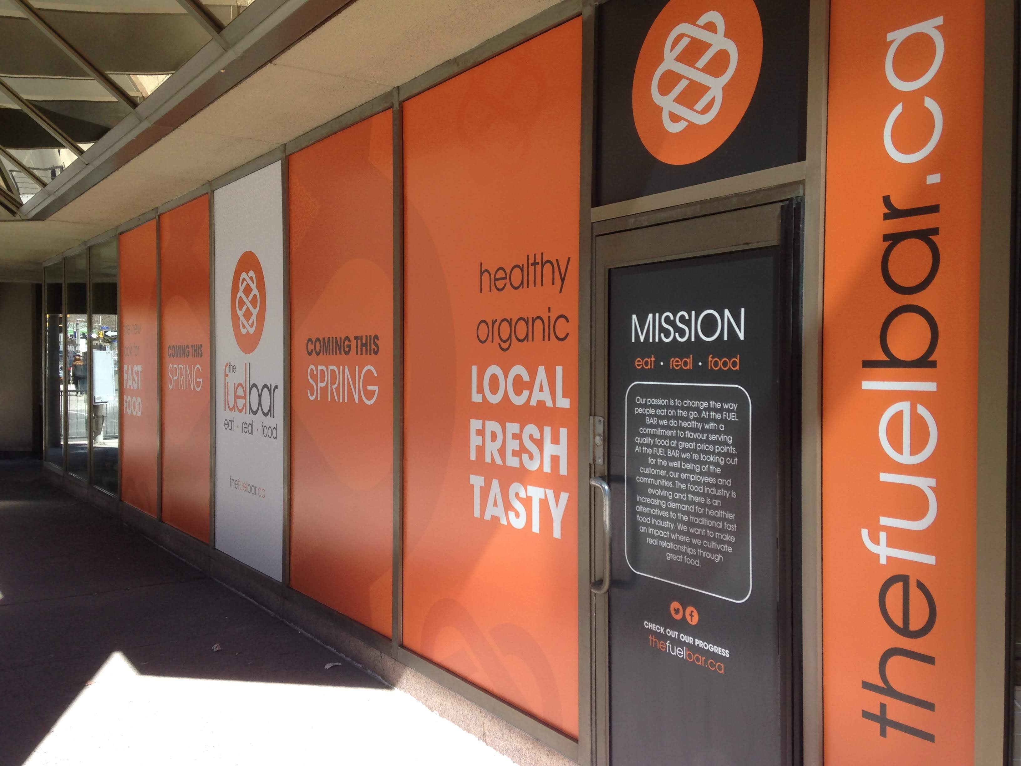 Fuel Bar Ottawa window graphics K6 Media