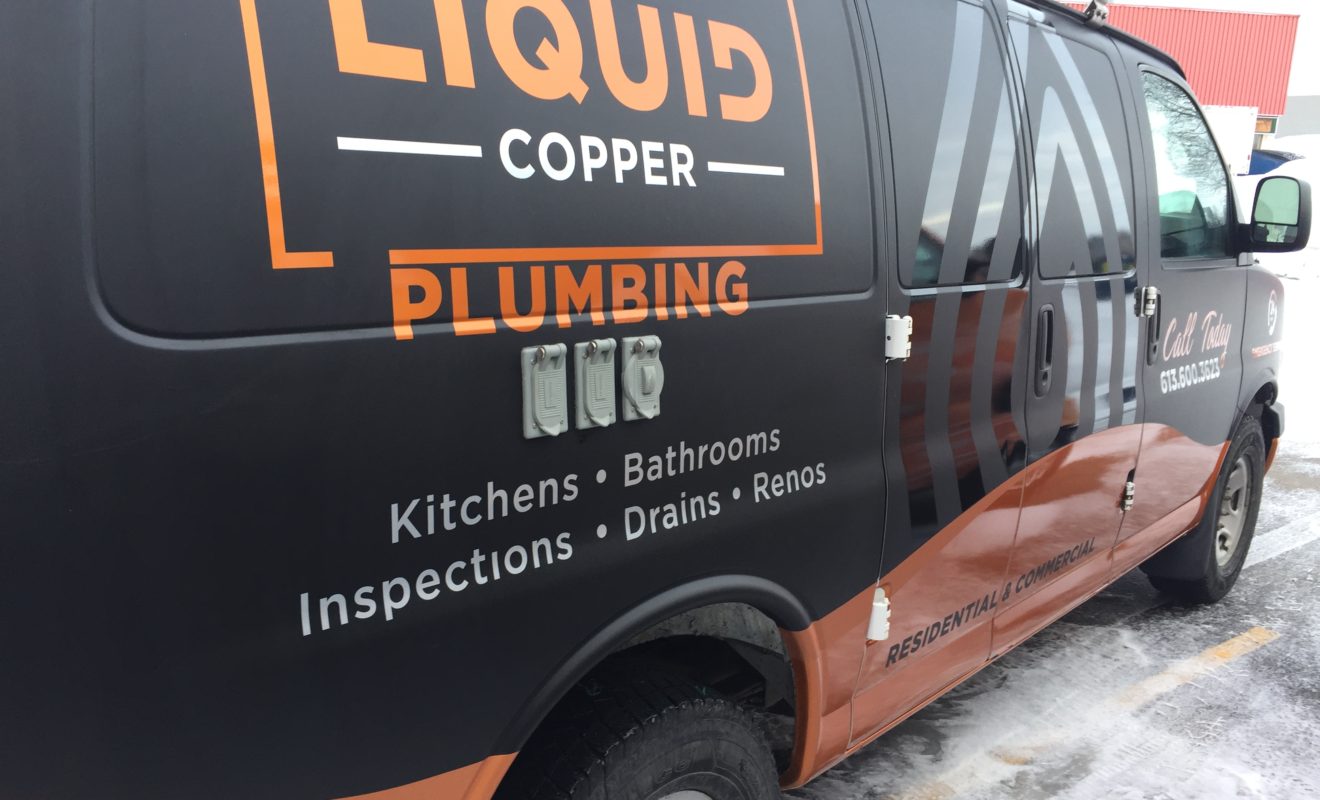 liquid copper Van wrap 3