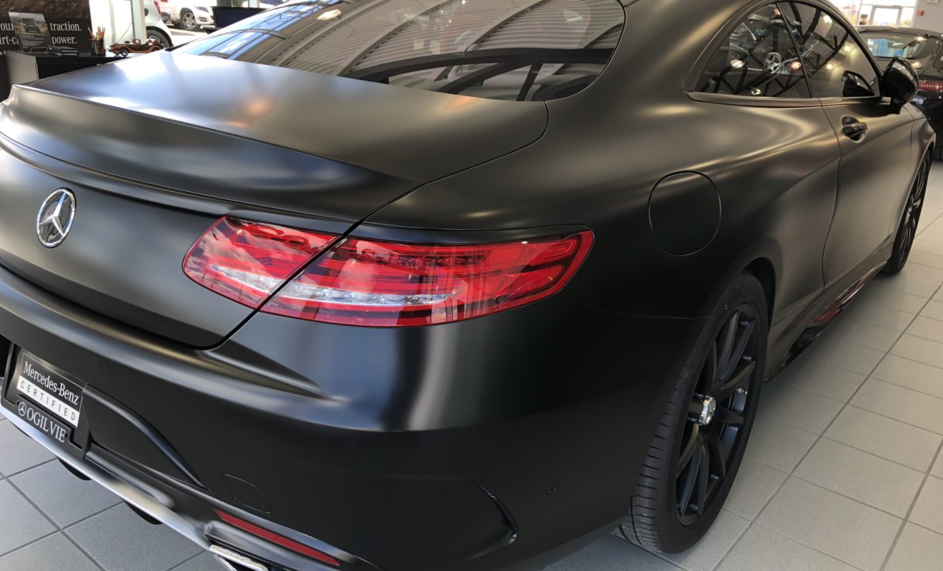 mercedez s63 satin black wrap 3