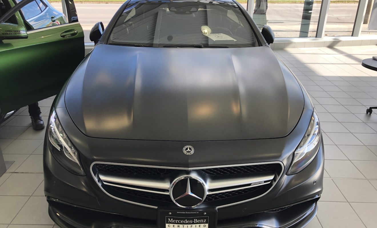 mercedez s63 satin black wrap 4